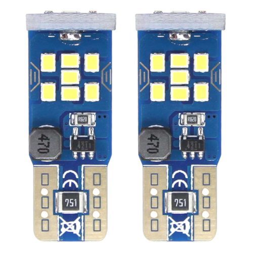 AMIO  T10 W5W 21SMD fehér LED izzó