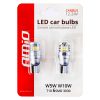 AMIO CANBUS 3030 6SMD T10 W5W / W10W fehér 12V/24V led izzó