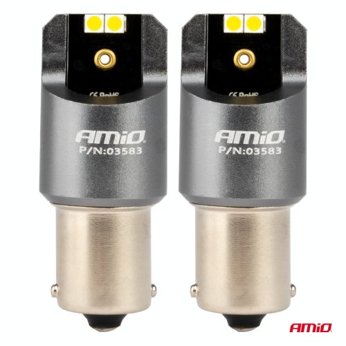 AMIO CANBUS PRO series BA15S P21W 4x3030 SMD fehér 12/24V led izzó