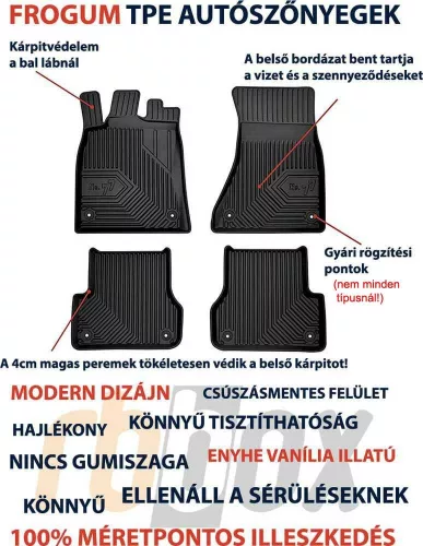 Iveco Daily (III) ( 1999-2006 )  no.77 magasperemű  Frogum Gumiszőnyeg szett