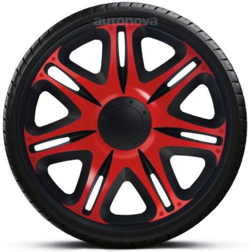 15"-os Nascar Red-Black dísztárcsa garnitúra (4darab)