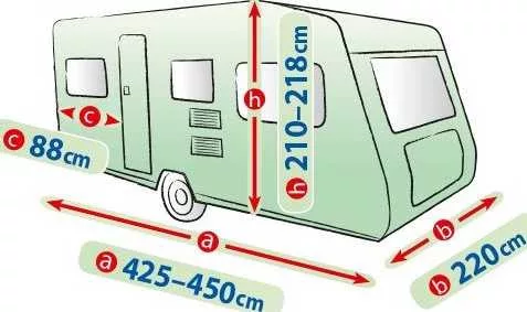 425-450 cm Premium lakókocsi takaróponyva - 450ER caravan