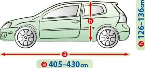 405-430 cm Mobile Garage autótakaró ponyva - L1 hatchback/kombi