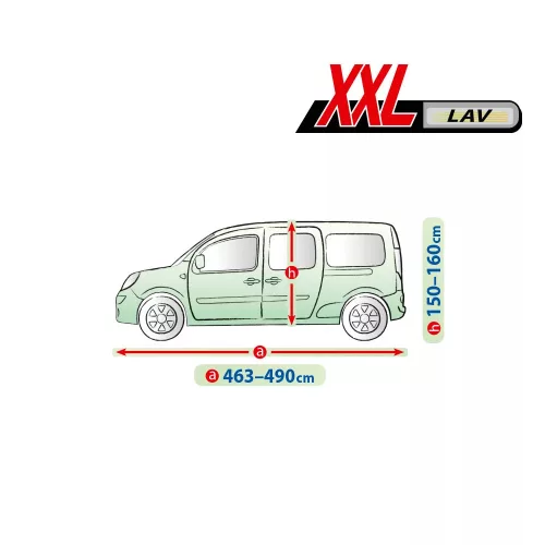 463-490 cm Mobile Garage autótakaró ponyva - XXL kisáruszállító