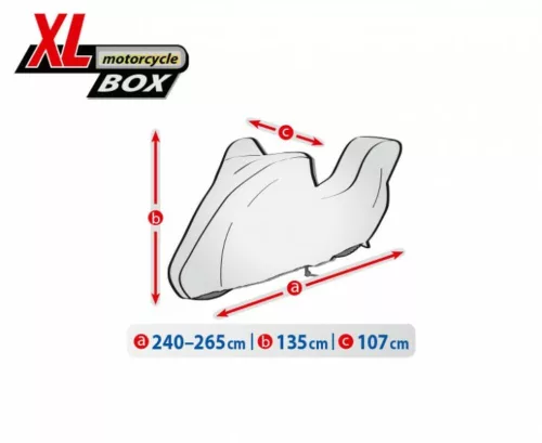 240-265 cm Basic Garage motorkerékpár védőponyva – XL méret, dobozos