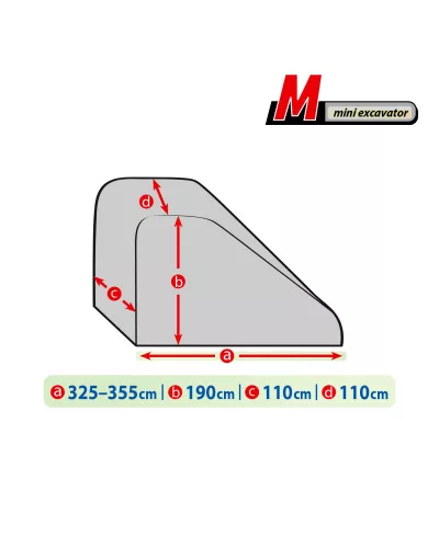 325-355 cm Mobile Garage minikotró ponyva - M