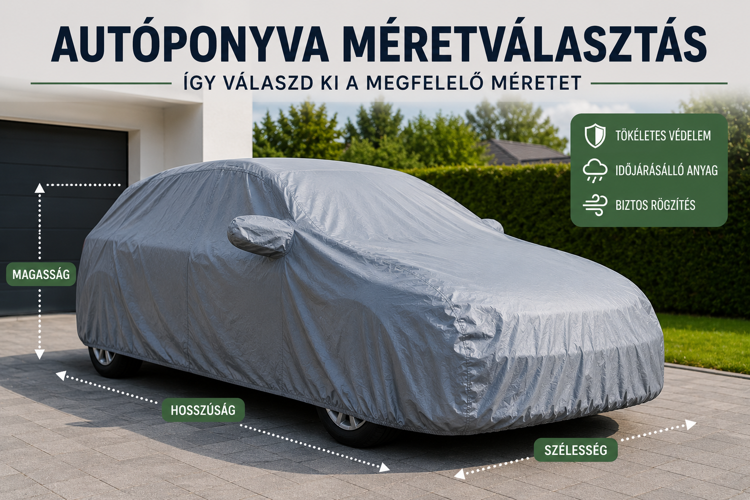 Autóponyva méretválasztás – Így válaszd ki a megfelelő méretet