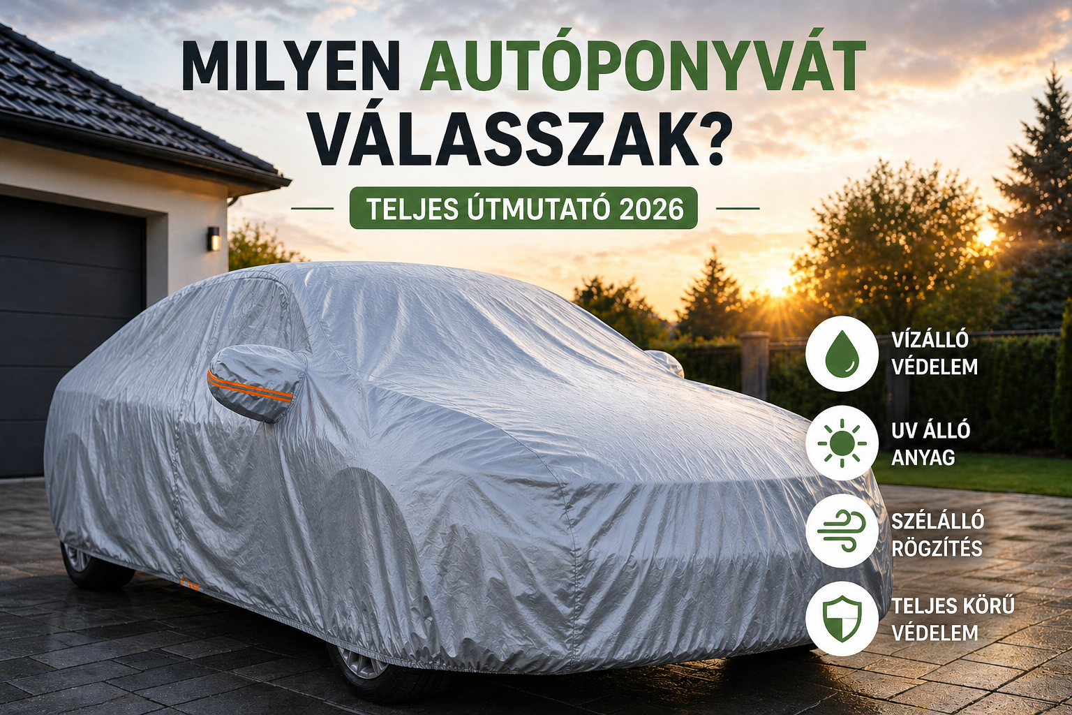Milyen autó ponyvát válasszak? Teljes útmutató 2026